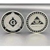 Masonic Symbols Silver Coin Freemasonry Challenge Coin Collectibles Masonic