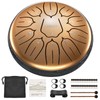 LEKATO 11 Notes 6 Inch D Major Handpan Tongue Drum,