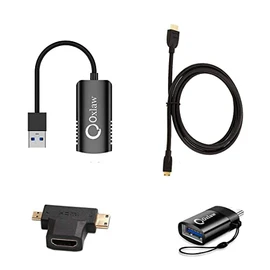 Game Capture Card Audio Video Capture Card 1080P HDMI to USB Recording DSLR Camcorder Action Cam Computer for Gaming, Streaming, Education, Video Conferencing, Live Broadcast