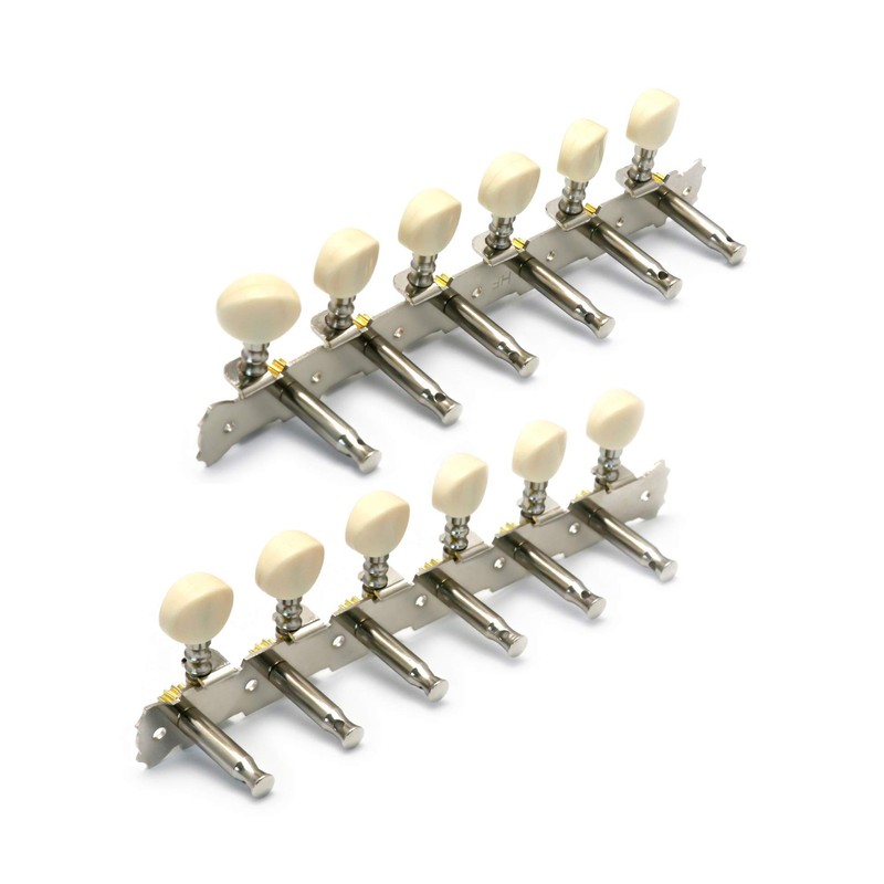 Metallor 12 Strings Acoustic Guitar Tuning Pegs Chrome Plated Machine