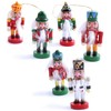 Brubaker Set of 6 Nutcracker Wooden Pendants - Tree Decorations