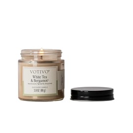 Votivo White Tea & Bergamot 2.8 oz Discovery Candle | Soy Wax Blend | 25 Hour Burn Time | Candles for Home Scented | Candle Gifts | Highly Scented