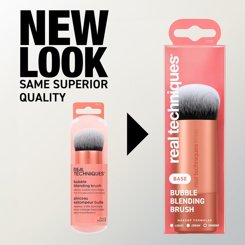 REAL TECHNIQUES, Bubble Blending Brush, Brochas para Maquillaje, Ideal para