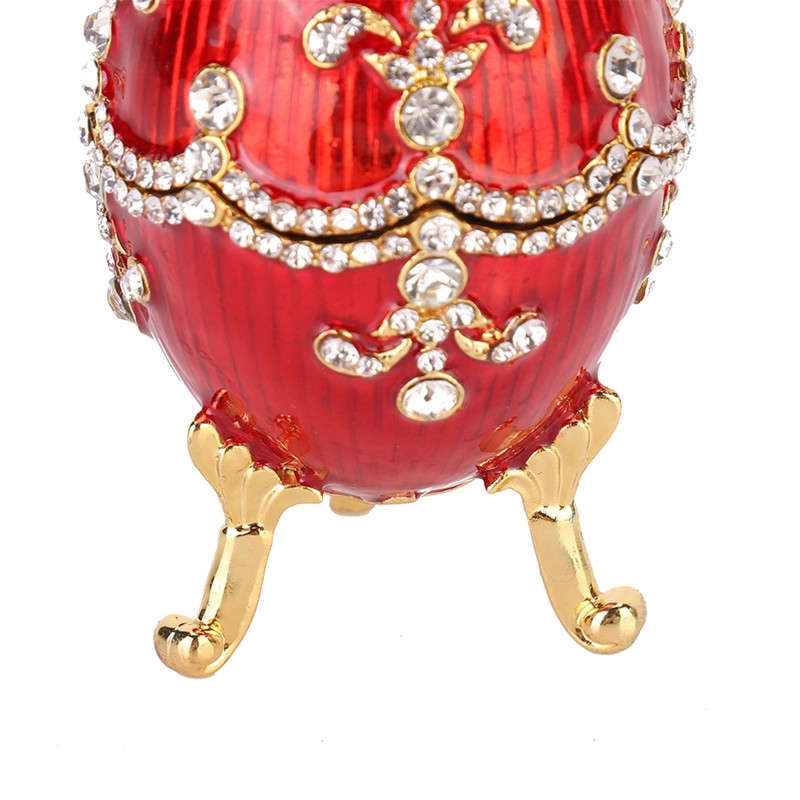 Shiny Diamonds Easter Egg Metal Crafts Home Desktop Decor Jewelry