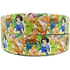 Snow White & The Seven Dwarfs 1" Wide Repeat Ribbon (3 Yards)