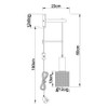 Globo Schlafzimmerleuchte Wandleuchte Wandlampe Steckerkabel Schwarz-matt H 60 cm
