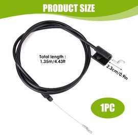 Lawn Mower Throttle Controls Cable,135cm Clutch Drive Cable Z Bend on End Engine Zone Control Wire Replacement Universal Mower Accessories for Petrol Lawnmower