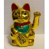 Cal mart gifts Gold Maneki Neko Lucky Charm Cat Battery