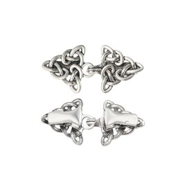 PATIKIL Cloak Clasp, 2Pcs Alloy Vintage Sweater Clips Retro Cardigan Buckles Sew on Hooks for Clothing Dress Shawl Collar Brooches and Pins, Style 3