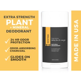 Rustic Maka Rustic MAKA Natural Deodorant, Takes Two To Mango (Mango + Lime), Free of Aluminum, Baking Soda & Parabens, Activated Charcoal + Magnesium, Continuous Odor Control