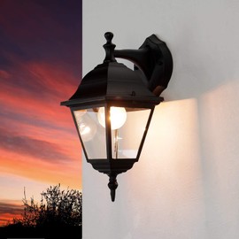 Outdoor Applique Wall Lamp "Tirol" / Garden Lantern / Outdoor Lighting / Black / IP44 rated