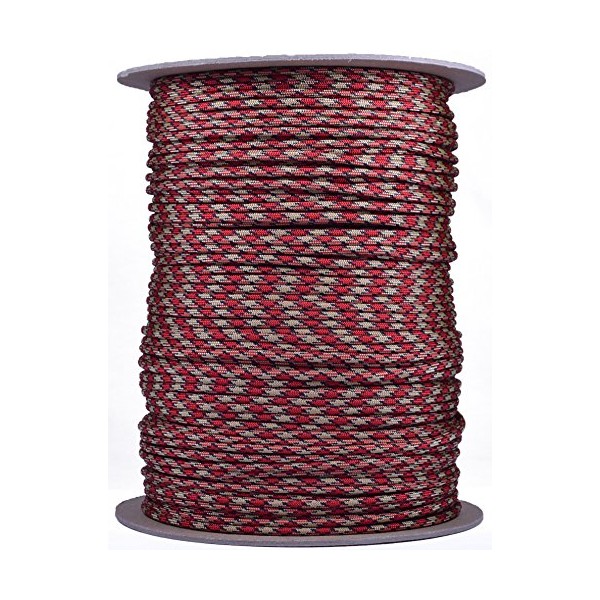 Bored Paracord - 1', 10', 25', 50', 100' Hanks & 250', 1000' Spools of Parachute 550 Cord Type III 7 Strand Paracord Well Over 300 Colors - Mercury - 100 Feet