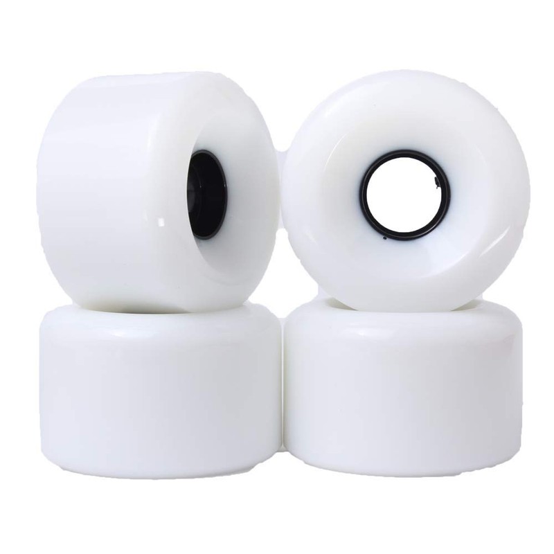 65mm 78a Gel Soft Longboard Wheels (Blank White)