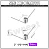 Swpeet 10Pcs 90 Degree Stainless Steel Torsional Springs 2mm Wire