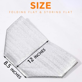 Smilco Thermal Box Liners - Reusable Insulation Bags, 13 x 8.5 x 12 Metalized Liners, 6 PCS for Lunch & Shopping Bags, Waterproof Insulation