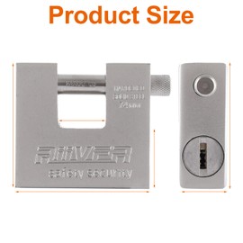 JMIATRY 2 Pcs Container Padlock with Keys, 74mm Heavy Duty Security Padlock, 12mm Thick Shackle, Anti Drill Cylinder, Steel Padlock for Container, Door, Shed, Lockers, Gates and Warehouses