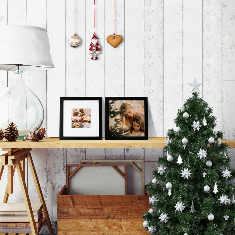EGOFINE 8x8 Picture Frames Set of 2 - Made of