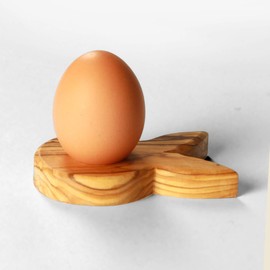 Kassis Geschenkartikel Olive Wood Easter Decoration Table Decoration Egg Stand Easter Bunny 9 cm from Bethlehem (Pack of 1)