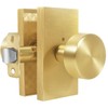 Newlaking Satin Brass Zinc Alloy Privacy Door Knob with Lock,