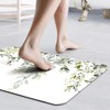 Gibelle Eucalyptus Leaves Bath Mat Rug Set 2 Piece, Super