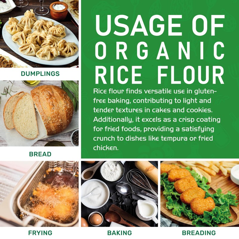 Jiva Organics Premium White Rice Flour 2 LB Bag -