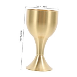 Generic Copper Alloy Cup Small Metal Goblet for Buddhist Worship Multi Functional Tabletop Cup for Offerings and Decor Vintage Chalice