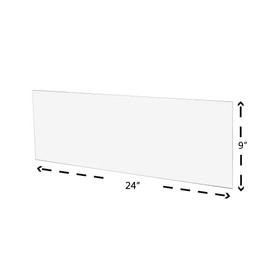 Clear Acrylic Plexiglass Sheet - 1/8" Thick Cast - 9" x 24"