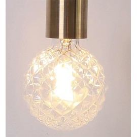 E26 G95 Pineapple Shaped Lights 4W Vintage Led Filament Bulb(Equivalent 30W) G30 Edison Decoration Bulb for Indoor Lighting Lawn Patio Yard Warm White 2700K AC110V Clear Glass Not Dimmable 2 Pack