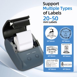 PRIMAKNTER L7 Label Maker Machine with Tape, Thermal Label Printer Easy to Use for Office, Home, Business, 2 Inch Label Maker with 1 Roll of 1.97 * 1.18inch White Label Paper