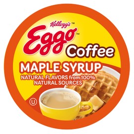 Eggo Beverages Maple Syrup Waffle Flavored Coffee Pods for Keurig K Cup Brewers, Fair Trade Certified, 40 Count – Sweet and Rich Breakfast Brew