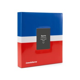 Leuchtturm 368643 TCG Album Pro Small - with 20 Sleeves for 160 Sport Trading Cards - Hardcover Blue/White/Red
