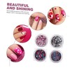 BIUDECO 12pcs Nail Art Lovers DIY Heart Shaped Nail Gems