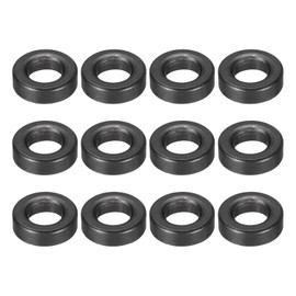 MECCANIXITY 12pcs 5/16" Black Flat Washer for M8 Screw, Steel Metal Washers 8mm ID 16mm OD 5mm Length for Industrial, Screws Bolts
