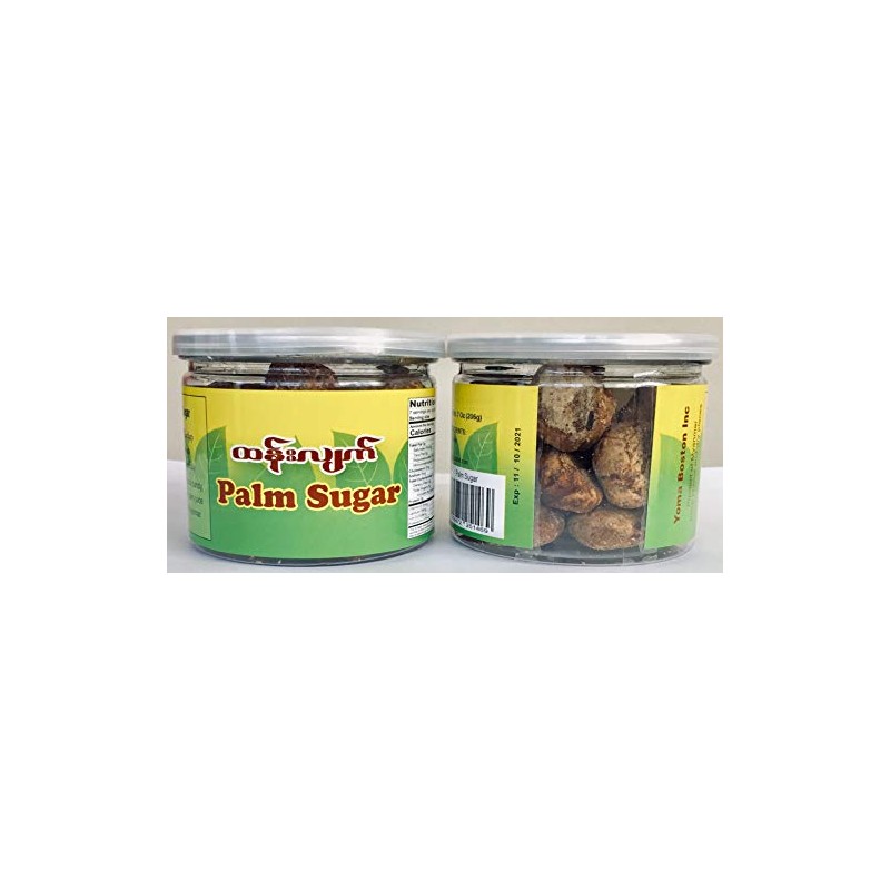 Myanmar Palm Sugar (pure, crystal, 100% natural) 10 ounces bag