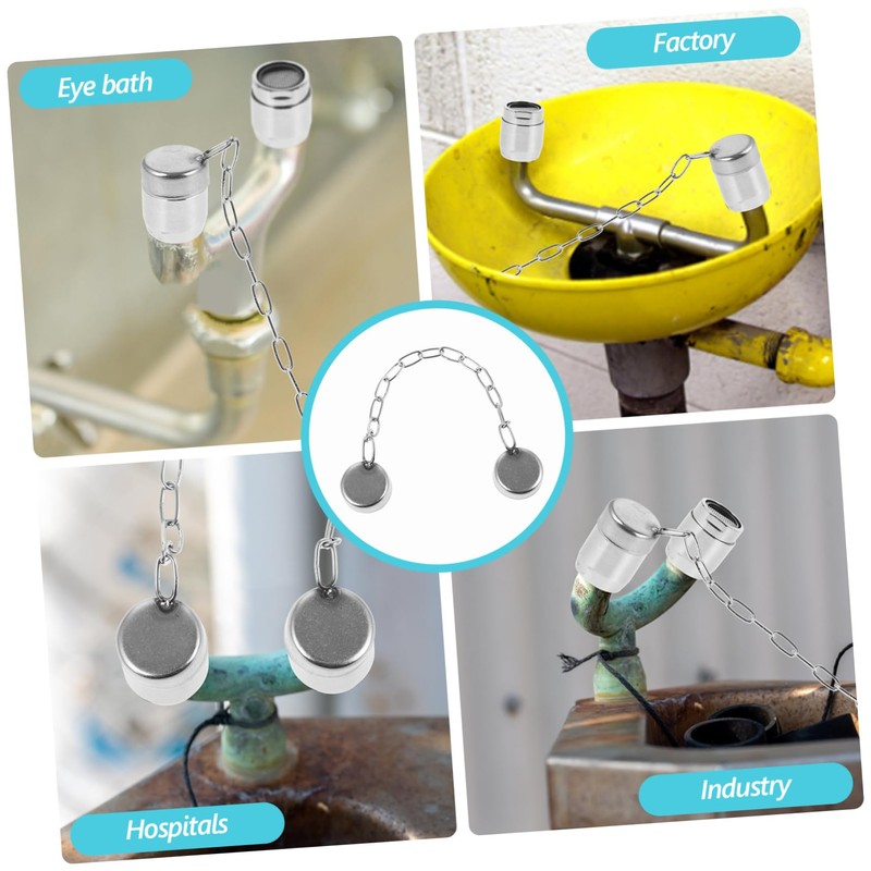 BUGUUYO Easy Install Eye Wash Unit Cover 25mm Stainless Steel