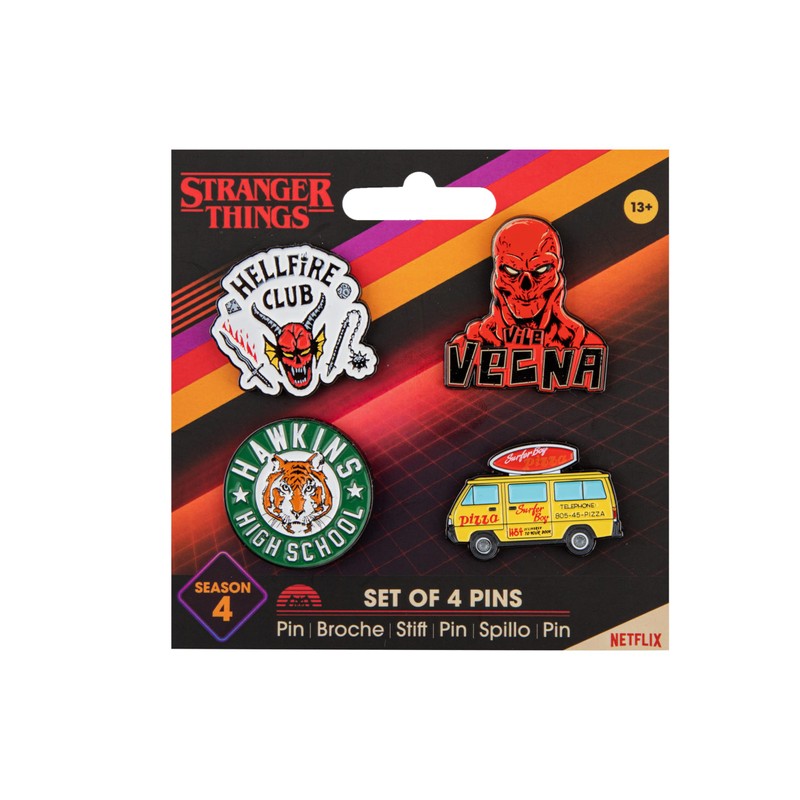 Cinereplicas Stranger Things - Set of 4 Pins Stranger Things
