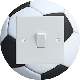 Decalarama Football Round Shaped Electrical Light Switch Surround Printed Vinyl Sticker