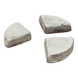 Pot Feet/Washers for Flower Pots, Planters Instead of Plates, Frost-Resistant Coasters, Feet Triangle, Glazed - for Round and Square Pots - (3 White)