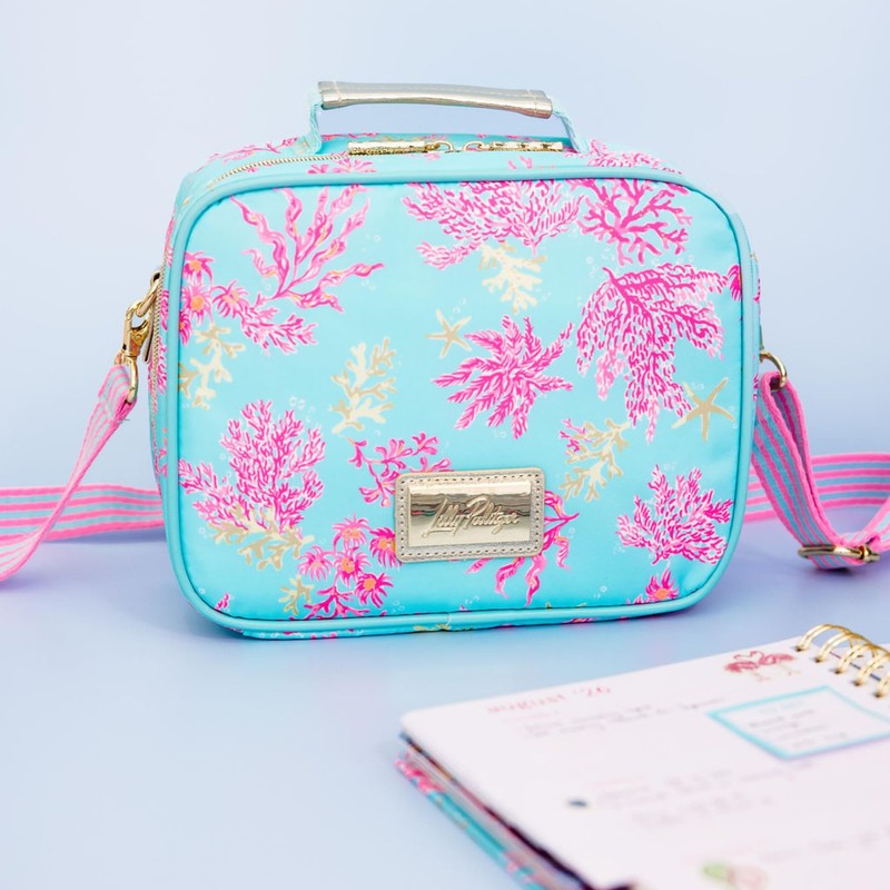 Lilly Pulitzer Insulated Lunch Box for Women, Cute Lunch Cooler