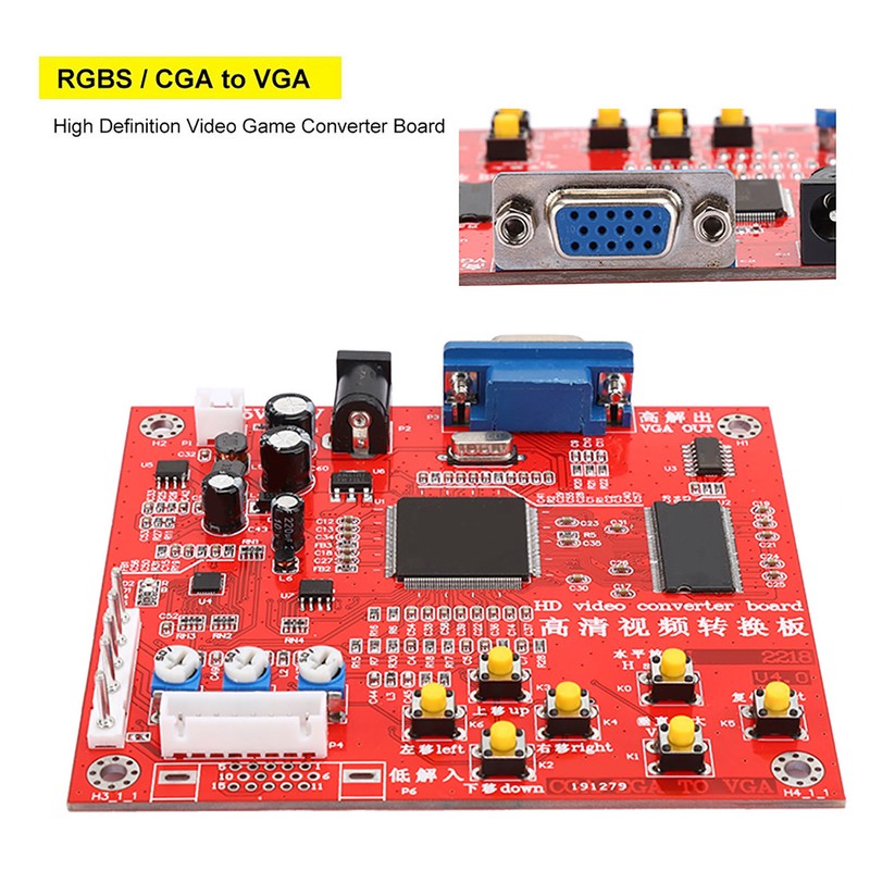 RGBS / CGA to VGA High Definition Video Game Converter