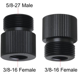 LUORNG 2PCS Hand Screw Photography Camera Accessories Microphone Swing Arm Bracket Microphone Bracket Adaptor 5/8 Male to 3/8 Female for Photography Tripod Adaptor Conversion Black