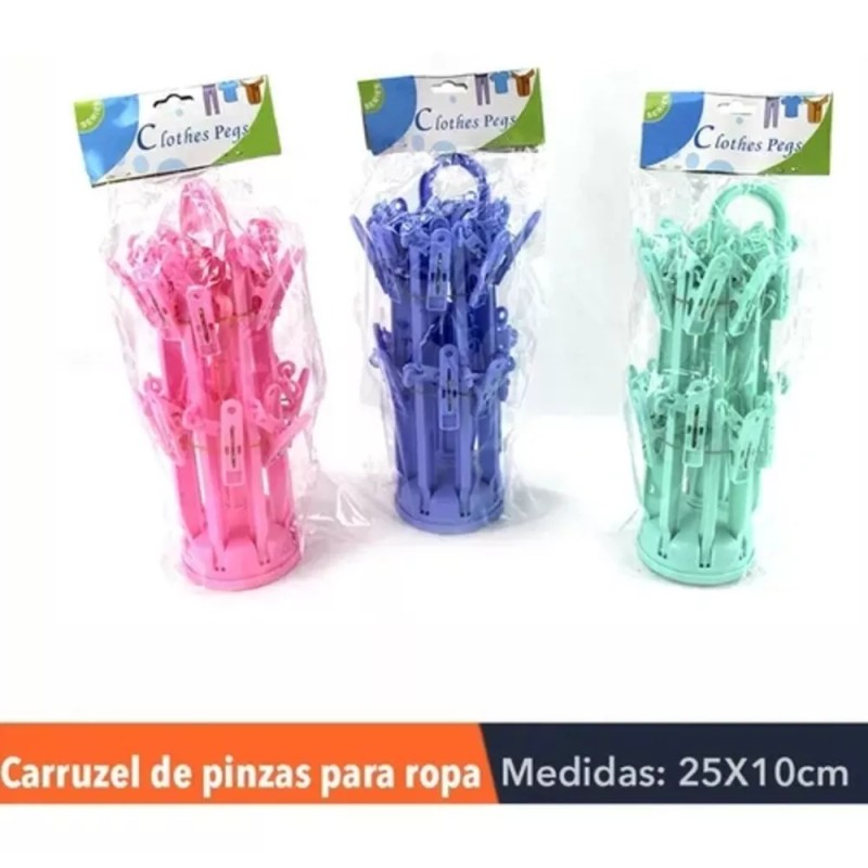 Misore Gancho Giratorio Con 18 Pinzas Percha Ropa Calcetines