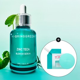 BRINGGREEN Zinc Teca Blemish Serum 50ml + Refill 25ml (+Tea Tree Pads 20P+Pad Case) - [SET] Serum 50ml + Refill 25ml (+Tea Tree Pads 20P+Pad Case)
