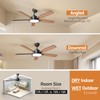 TALOYA 52 Inch Black Ceiling Fans with Lights Led Remote