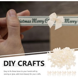 DIYEAH Lazos Mini de Poliéster para Manualidades, 200 Piezas, Moños Decorativos para Envoltura de Regalos y Proyectos de Costura, Accesorios para Fiestas y Decoración Artesanal