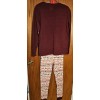 Burts Bees Womens Holiday 2 Piece Jammies Set, Red Winter,
