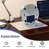 MAUJOY Large Talking Button Clock(Blue-Silver) Alarm Clock with Time, Day