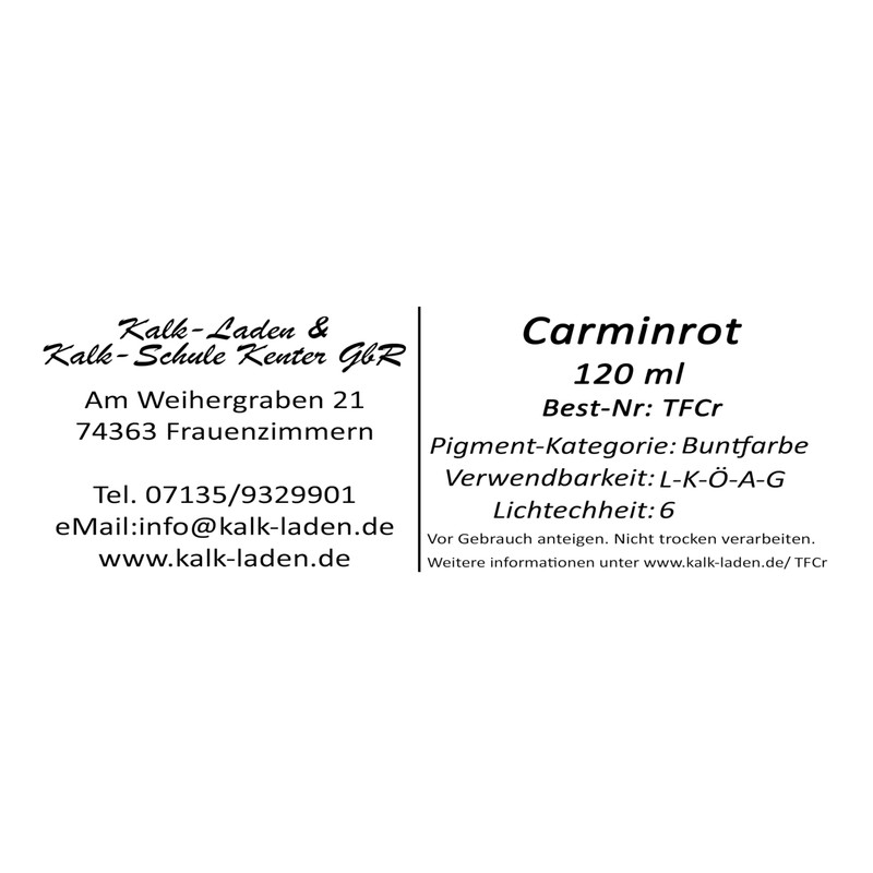 Colour Pigment Carmine Red, 120 ml in Cup, Coloured Colour,