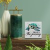 Rustic Trust the Journey Beach Wooden Box Sign Desk Decor,