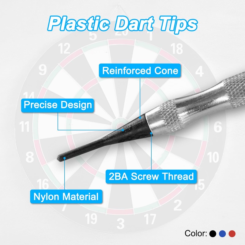 PATIKIL Plastic Dart Tips 2BA Thread, 30 Pack Soft Tip